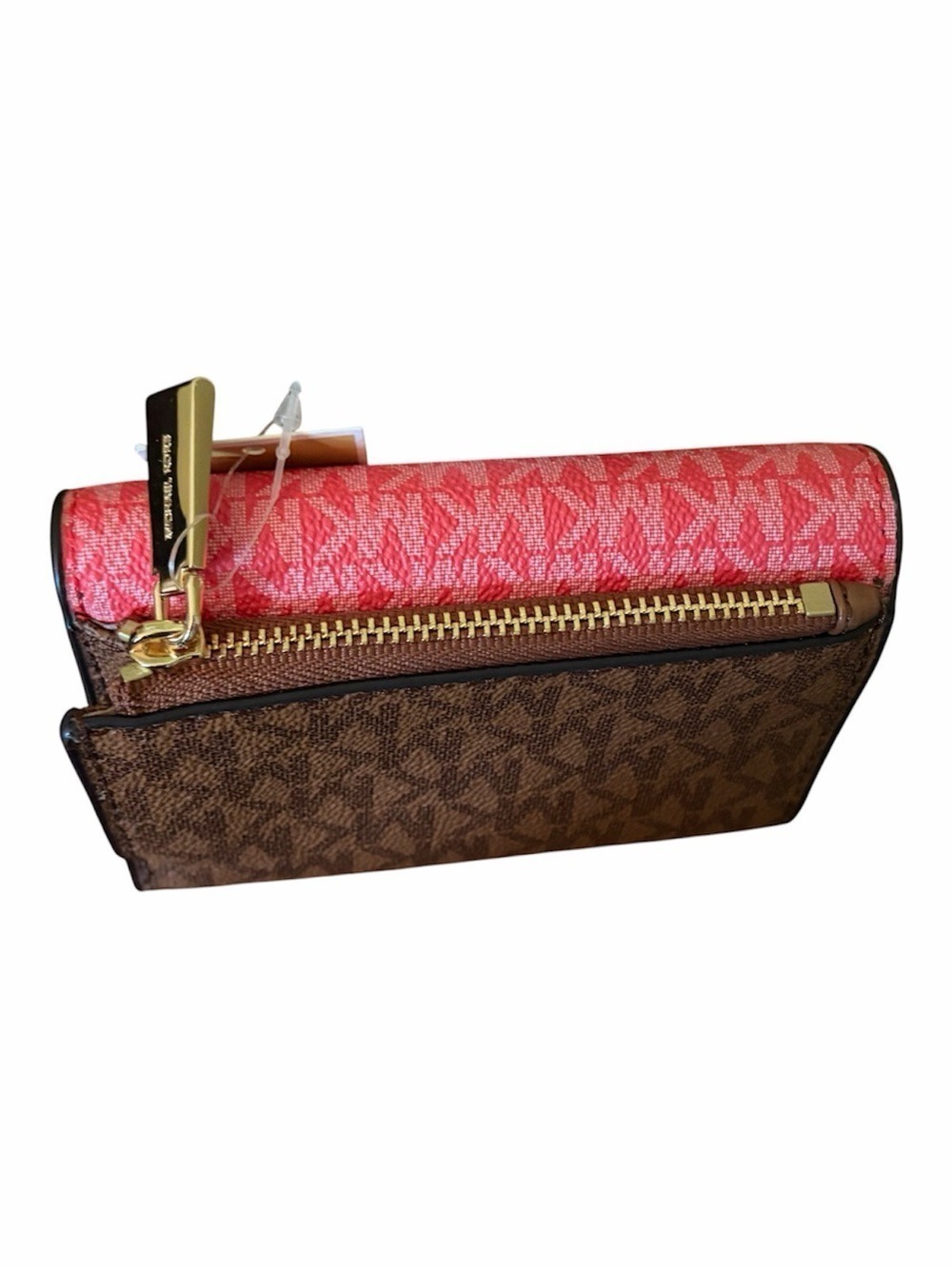 Michael Kors Jet Set Charm Wallet NWT • Brown MK Logo • Zip Around - Picture 3 of 11
